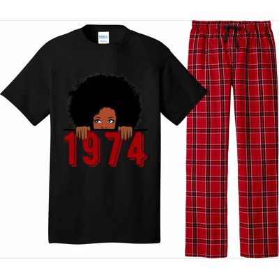 Black Queen Born In 1974 46th Yrs Old Awesome Birthday Funny Gift Cool Gift Pajama Set