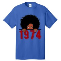 Black Queen Born In 1974 46th Yrs Old Awesome Birthday Funny Gift Cool Gift Tall T-Shirt