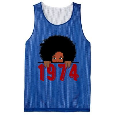 Black Queen Born In 1974 46th Yrs Old Awesome Birthday Funny Gift Cool Gift Mesh Reversible Basketball Jersey Tank