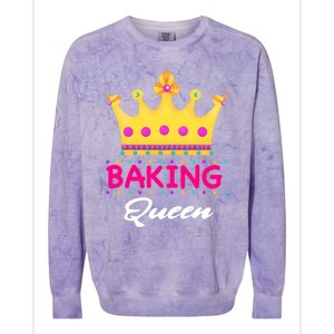 Baking Queen Baker Mom Funny Gift Colorblast Crewneck Sweatshirt