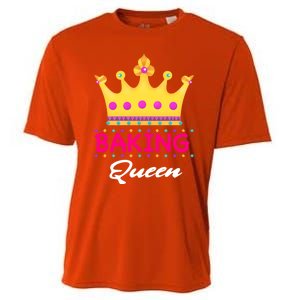 Baking Queen Baker Mom Funny Gift Cooling Performance Crew T-Shirt