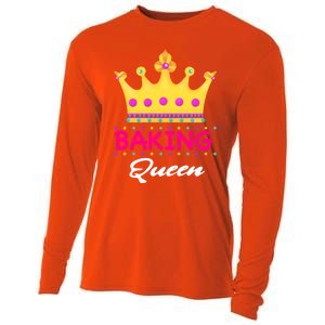 Baking Queen Baker Mom Funny Gift Cooling Performance Long Sleeve Crew