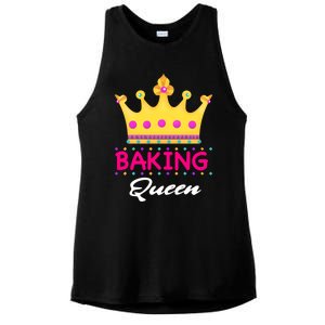 Baking Queen Baker Mom Funny Gift Ladies PosiCharge Tri-Blend Wicking Tank