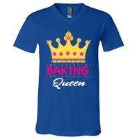 Baking Queen Baker Mom Funny Gift V-Neck T-Shirt