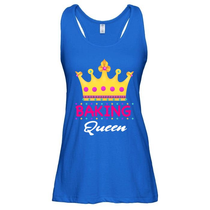 Baking Queen Baker Mom Funny Gift Ladies Essential Flowy Tank