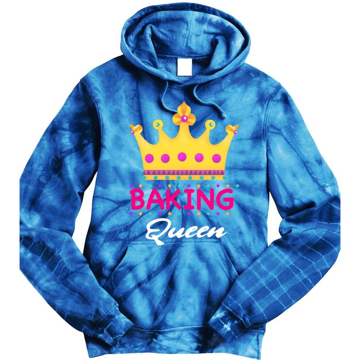 Baking Queen Baker Mom Funny Gift Tie Dye Hoodie