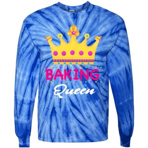 Baking Queen Baker Mom Funny Gift Tie-Dye Long Sleeve Shirt