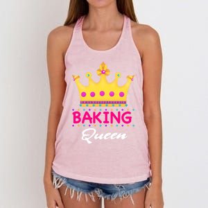 Baking Queen Baker Mom Funny Gift Women's Knotted Racerback Tank