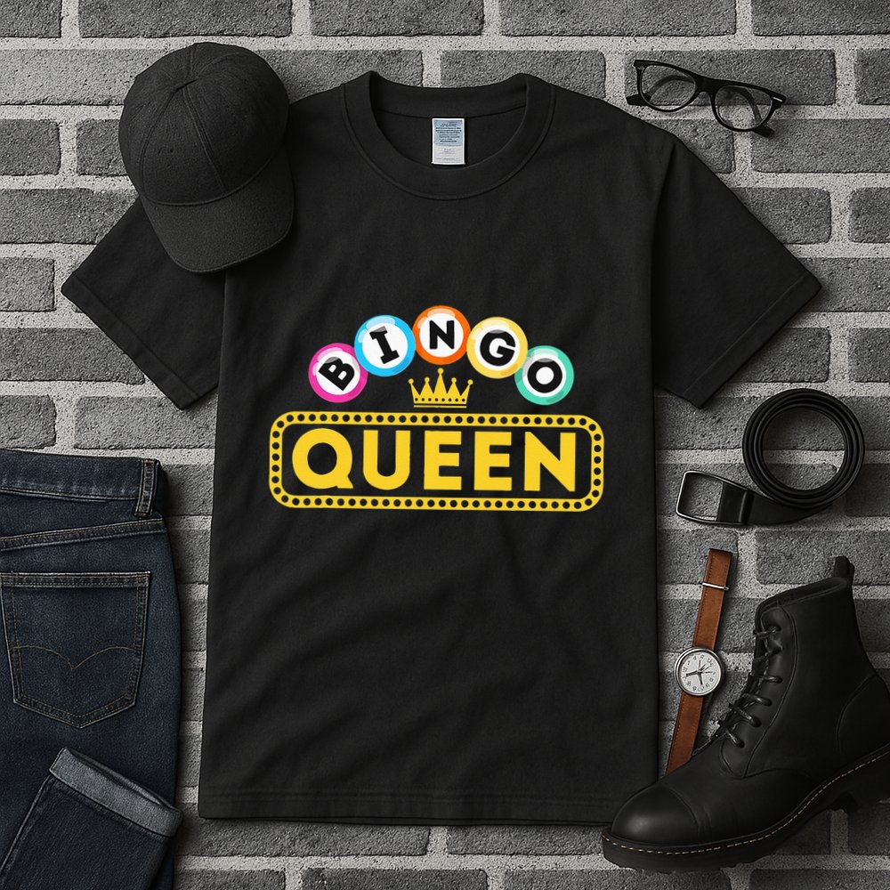 Bingo Queen Bingo Lover Gambler Gambling Tall T-Shirt
