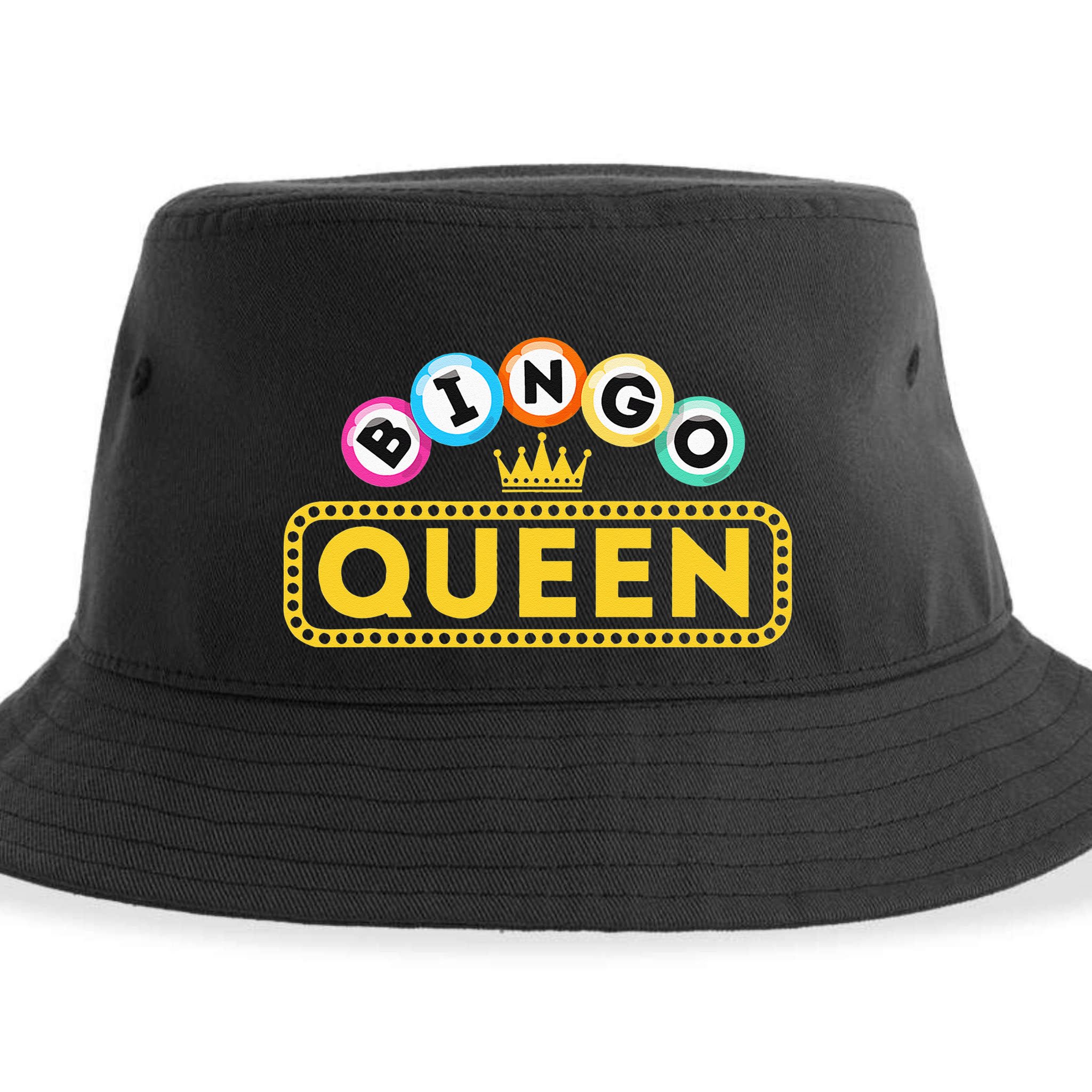 Bingo Queen Bingo Lover Gambler Gambling Sustainable Bucket Hat