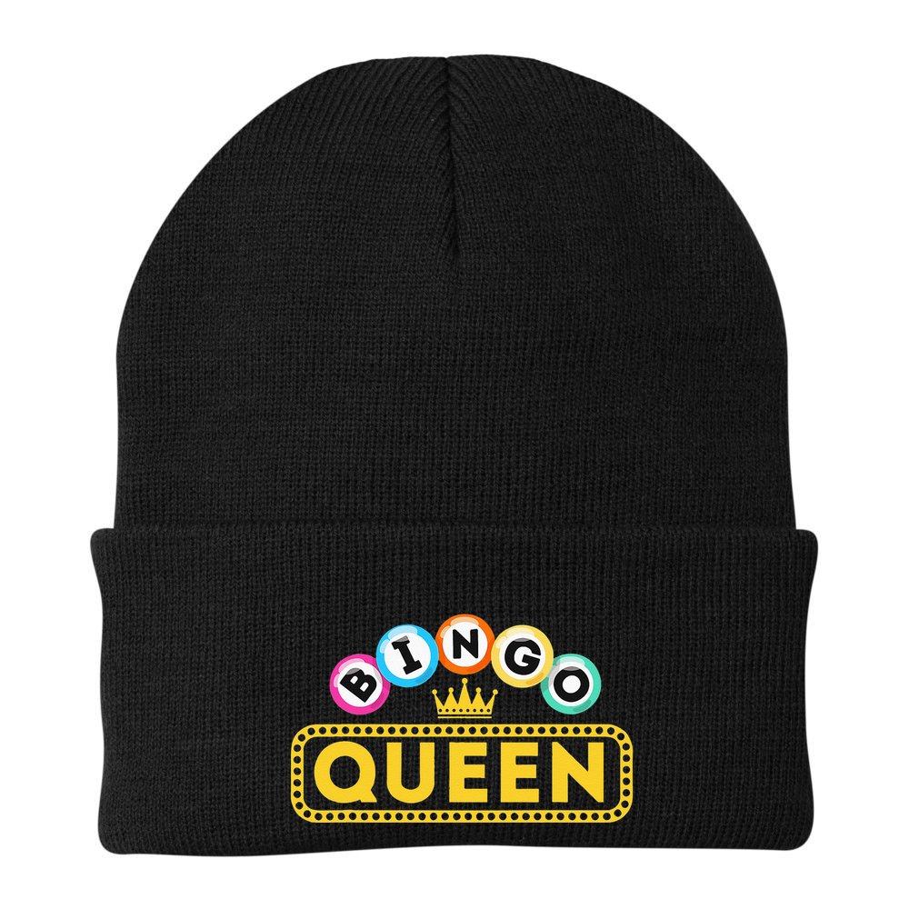 Bingo Queen Bingo Lover Gambler Gambling Beanie