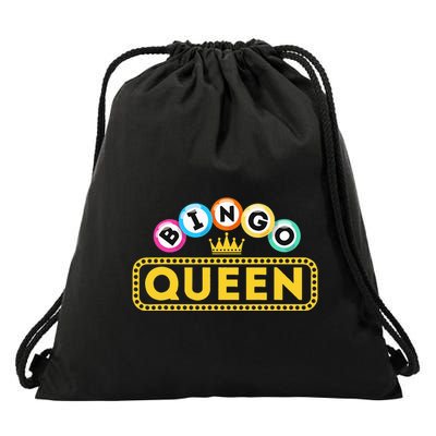 Bingo Queen Bingo Lover Gambler Gambling Drawstring Bag