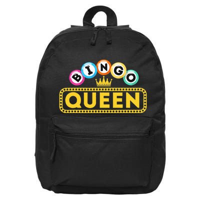 Bingo Queen Bingo Lover Gambler Gambling 16 in Basic Backpack