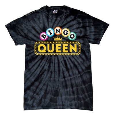 Bingo Queen Bingo Lover Gambler Gambling Tie-Dye T-Shirt