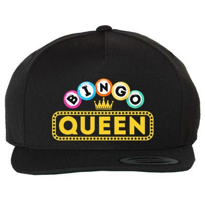 Bingo Queen Bingo Lover Gambler Gambling Wool Snapback Cap