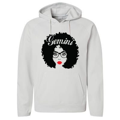 Black Queen Birthday Gifts Red Lips Afro Diva Gemini Zodiac Performance Fleece Hoodie