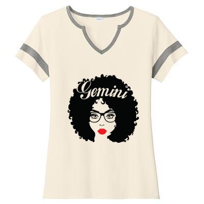 Black Queen Birthday Gifts Red Lips Afro Diva Gemini Zodiac Ladies Halftime Notch Neck Tee