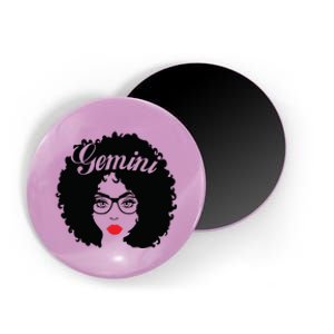 Black Queen Birthday Gifts Red Lips Afro Diva Gemini Zodiac Magnet