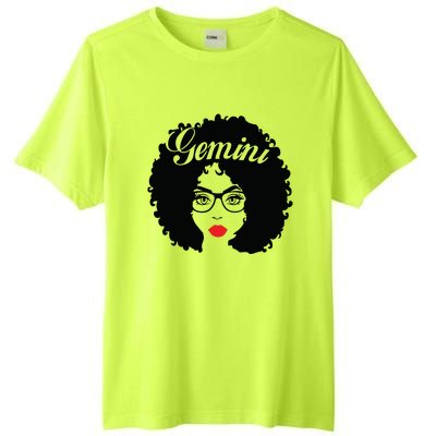 Black Queen Birthday Gifts Red Lips Afro Diva Gemini Zodiac Tall Fusion ChromaSoft Performance T-Shirt