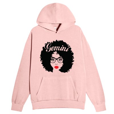 Black Queen Birthday Gifts Red Lips Afro Diva Gemini Zodiac Urban Pullover Hoodie