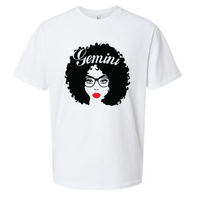 Black Queen Birthday Gifts Red Lips Afro Diva Gemini Zodiac Sueded Cloud Jersey T-Shirt