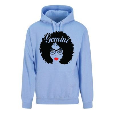 Black Queen Birthday Gifts Red Lips Afro Diva Gemini Zodiac Unisex Surf Hoodie