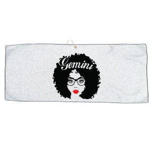 Black Queen Birthday Gifts Red Lips Afro Diva Gemini Zodiac Large Microfiber Waffle Golf Towel