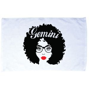 Black Queen Birthday Gifts Red Lips Afro Diva Gemini Zodiac Microfiber Hand Towel