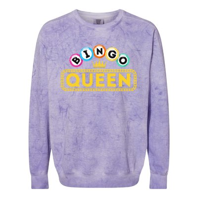 Bingo Queen Bingo Lover Gambler Gambling Colorblast Crewneck Sweatshirt