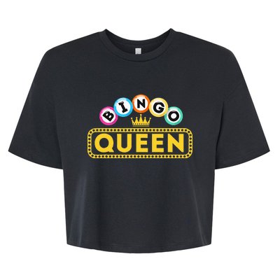 Bingo Queen Bingo Lover Gambler Gambling Bella+Canvas Jersey Crop Tee