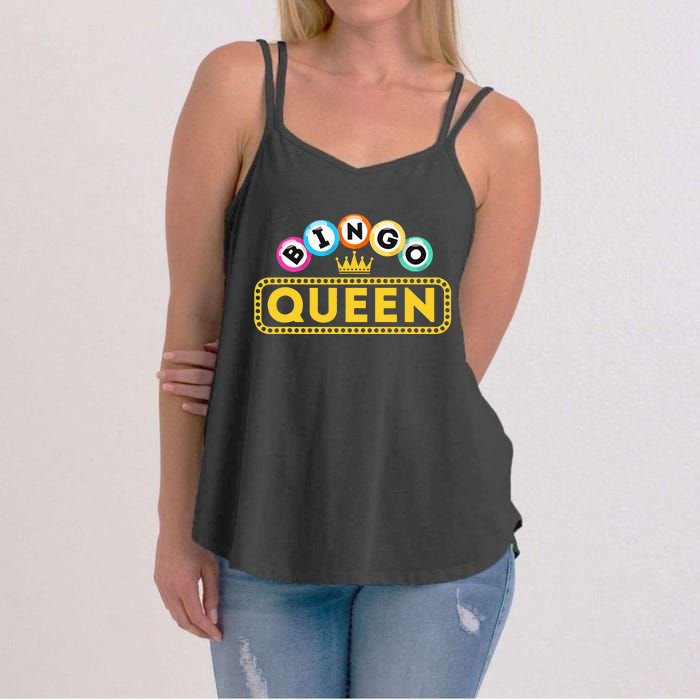 Bingo Queen Bingo Lover Gambler Gambling Women's Strappy Tank