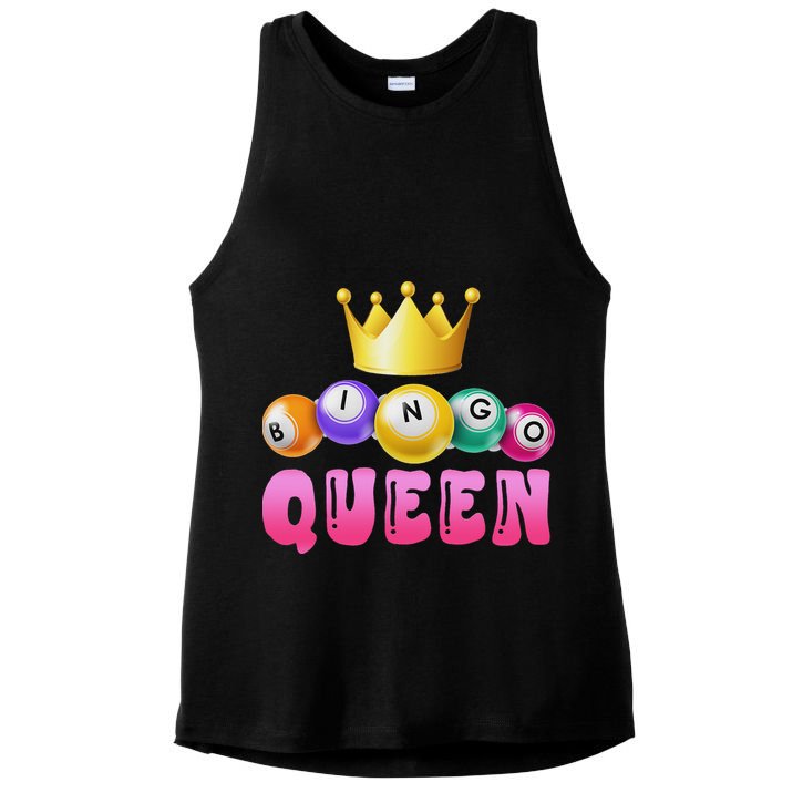 Bingo Queen Bingo Player Bingo Lover Bingo Ladies PosiCharge Tri-Blend Wicking Tank