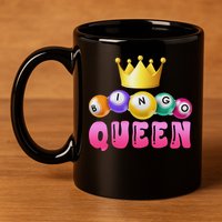 Bingo Queen Bingo Player Bingo Lover Bingo 11oz C Handle Ceramic Mug