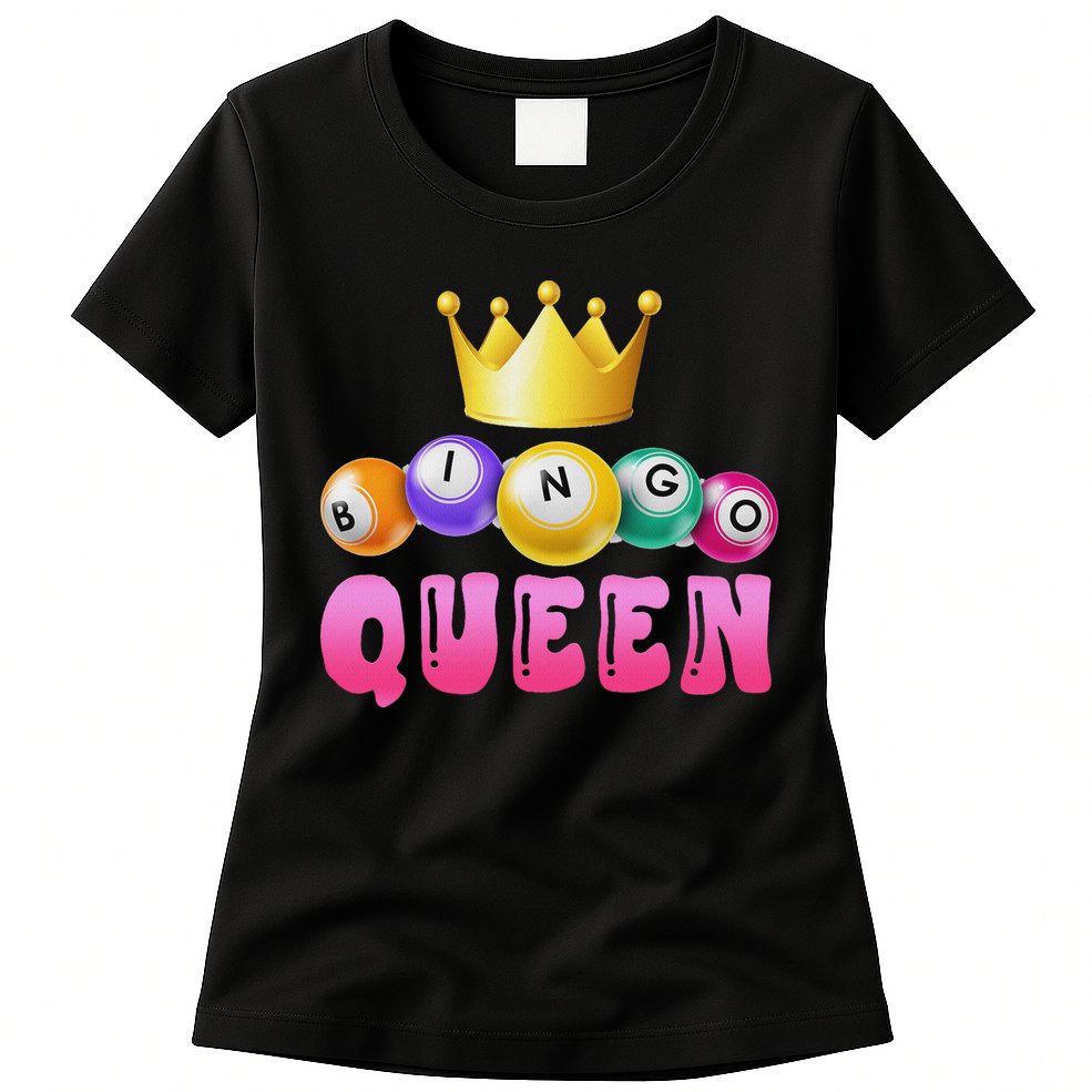 Bingo Queen Bingo Player Bingo Lover Bingo Womens T-Shirt