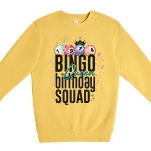 Bingo Queen Birthday Squad Premium Crewneck Sweatshirt