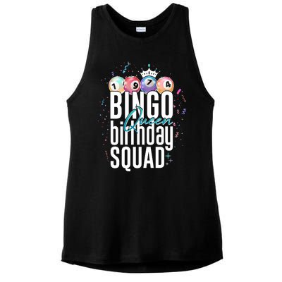 Bingo Queen Birthday Squad Ladies PosiCharge Tri-Blend Wicking Tank