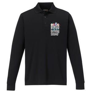 Bingo Queen Birthday Squad Performance Long Sleeve Polo