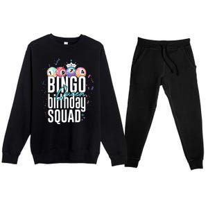 Bingo Queen Birthday Squad Premium Crewneck Sweatsuit Set