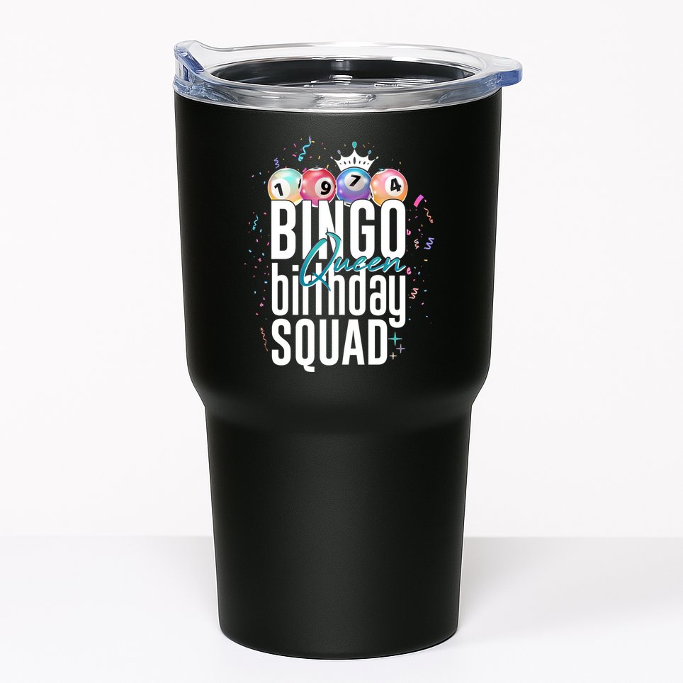 Bingo Queen Birthday Squad Tumbler