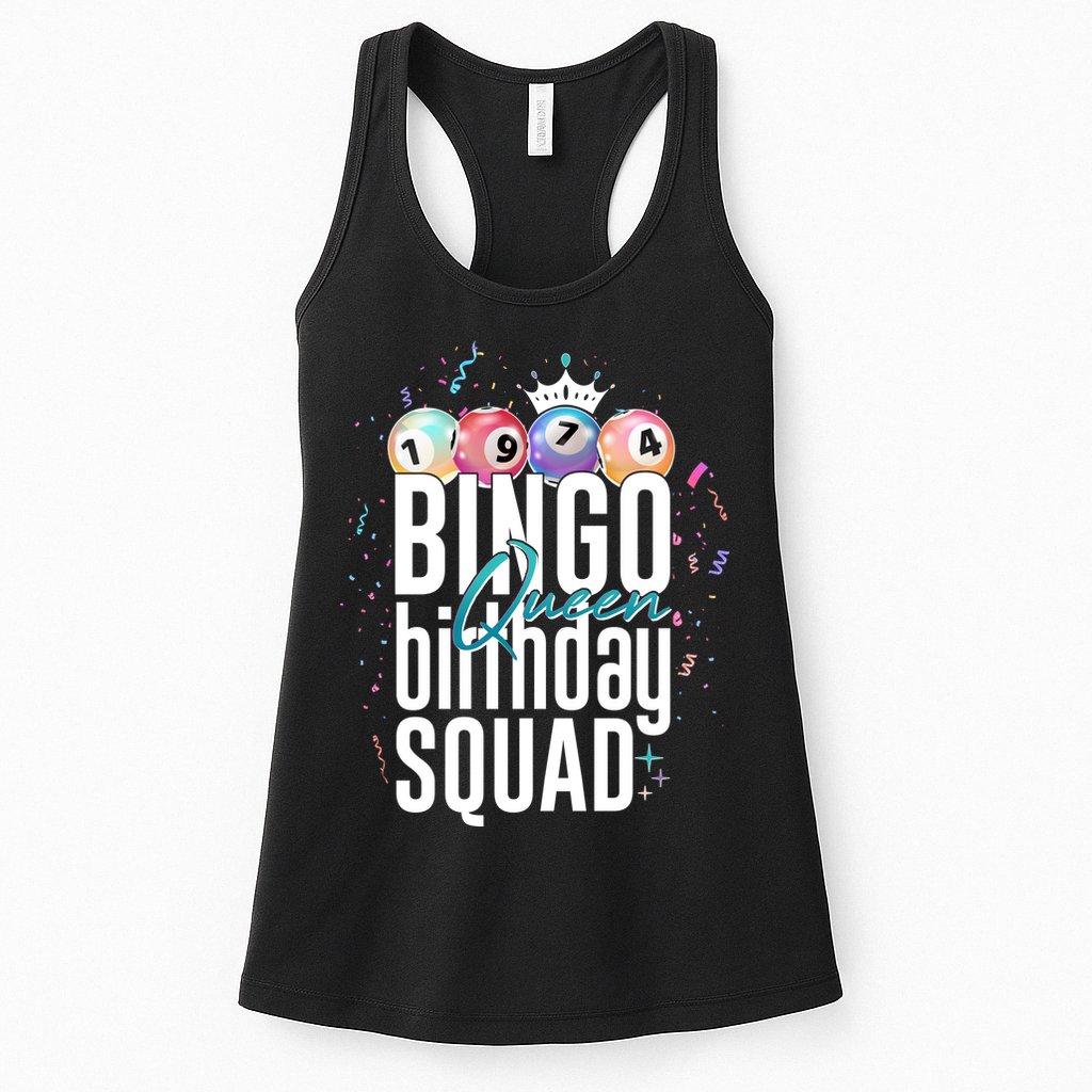 Bingo Queen Birthday Squad Womens Tank Top