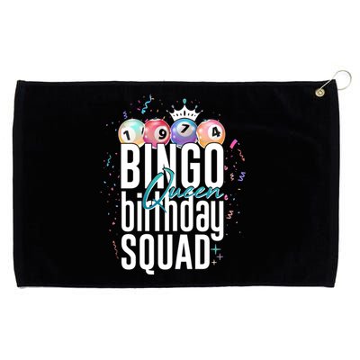 Bingo Queen Birthday Squad Grommeted Golf Towel