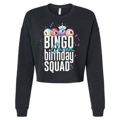 Bingo Queen Birthday Squad Cropped Pullover Crew