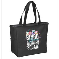 Bingo Queen Birthday Squad Zip Tote Bag