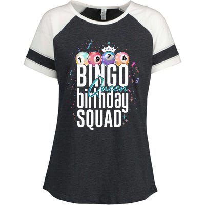 Bingo Queen Birthday Squad Enza Ladies Jersey Colorblock Tee