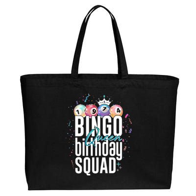 Bingo Queen Birthday Squad Cotton Canvas Jumbo Tote