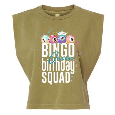 Bingo Queen Birthday Squad Garment-Dyed Women's Muscle Tee