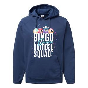 Bingo Queen Birthday Squad Performance Fleece Hoodie