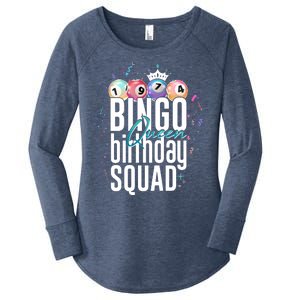 Bingo Queen Birthday Squad Women's Perfect Tri Tunic Long Sleeve Shirt