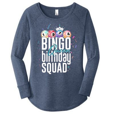 Bingo Queen Birthday Squad Women's Perfect Tri Tunic Long Sleeve Shirt