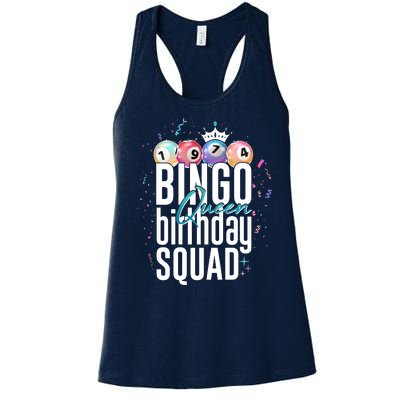 Bingo Queen Birthday Squad Women's Racerback Tank